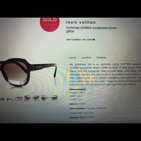 Louis Vuitton brown Hortencia sunglasses - Picture 13 of 16